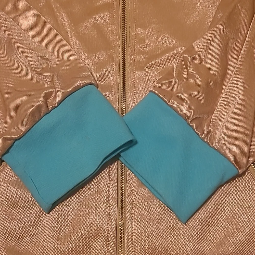 Vintage Puma Gold and Teal Tracksuit Jacket Size XL